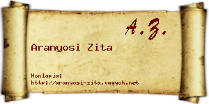 Aranyosi Zita névjegykártya